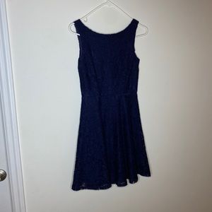 Navy Blue Lace Dress